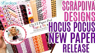 NEW HALLOWEEN Paper Haul, Scrap Diva Designs Hocus Pocus PAPER Haul & Halloween Paper Flip Through