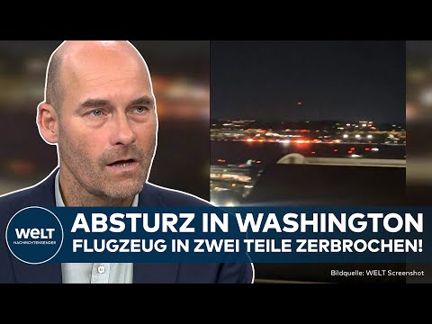 WASHINGTON: Horror-Absturz in USA! Trump reagiert! Flugzeug stößt mit Helikopter Blackhawk zusammen