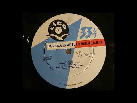 Villem Kapp - Andante Espressivo 1-st Sümfooniast (Ligo 1959) 8" Vinyl. Estonian Modern Classical
