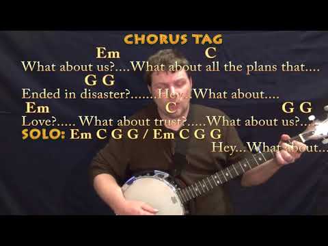 What About Us? (Pink) Banjo Cover Lesson in G with Chords/Lyrics