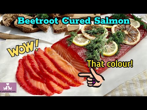Beetroot Cured Salmon (beautiful gravlax)