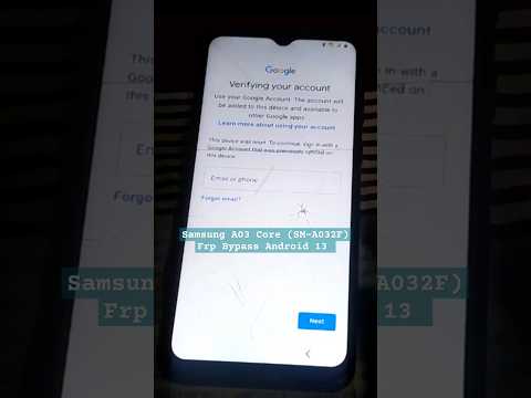 Samsung A03 Core (SM-A032F) Frp Bypass Android 13 | Samsung A03 Google Account Unlock #frp
