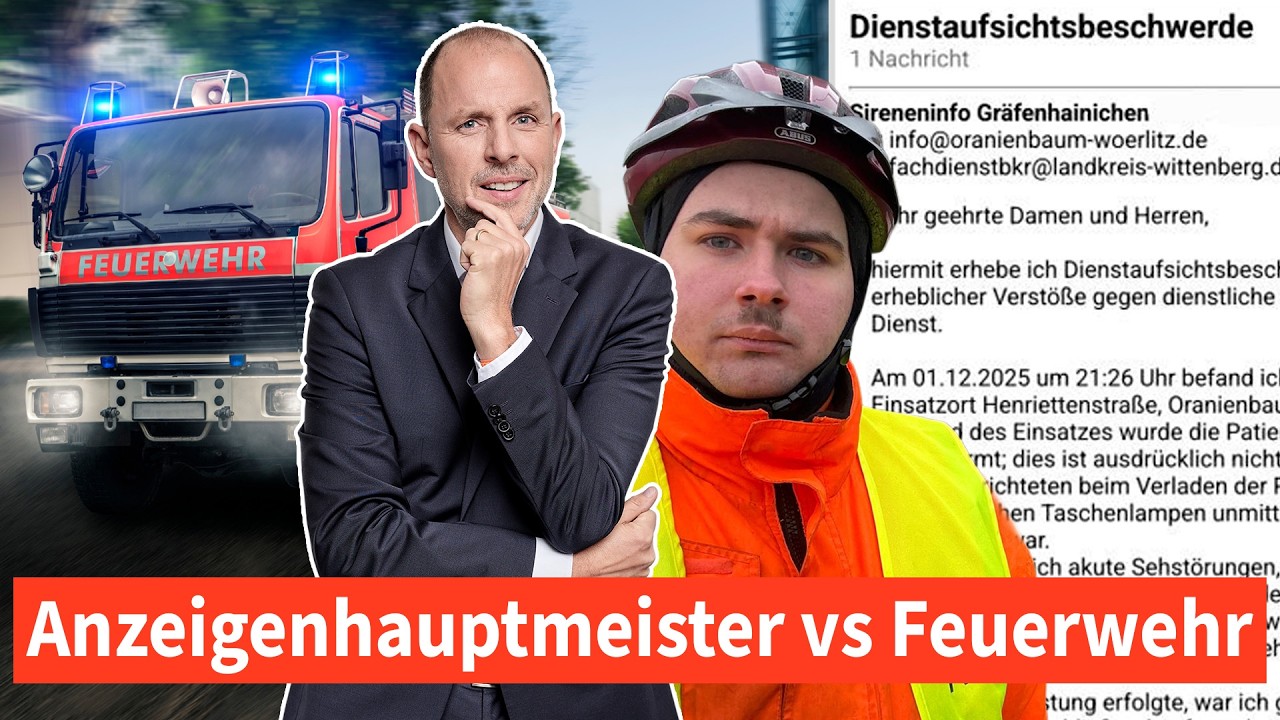 Anzeigenhauptmeister immer irrer: Jetzt geht er gegen Feuerwehr vor! | Anwalt Christian Solmecke
