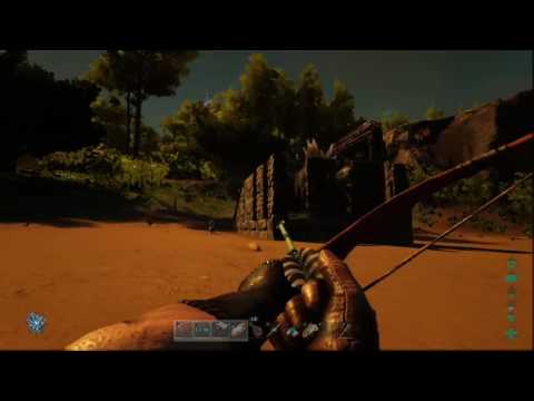 ARK: Survival Evolved- Basic Dino trap, caught a Stegosaurus by myself