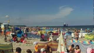 preview picture of video 'Ostsee Strand Międzywodzie Polen in der Hauptferienzeit'