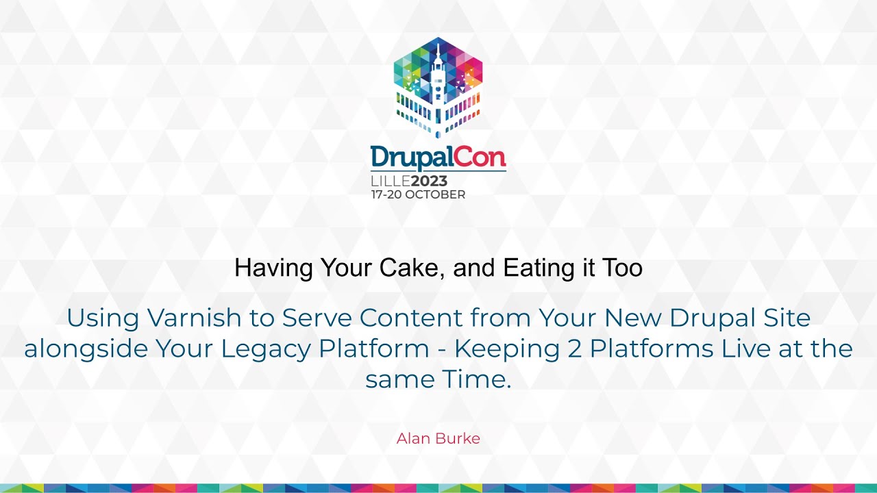 Having your cake, and eating it too: Using Varnish to serve content from your new Drupal site...
