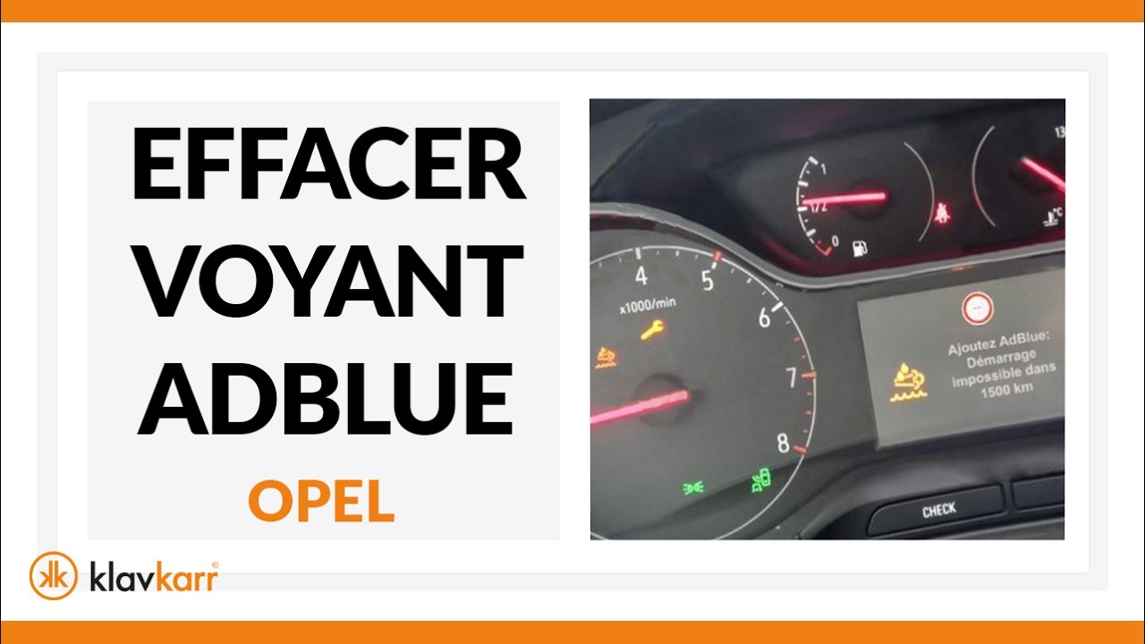 [TUTO] Effacer le voyant Adblue  -  OPEL