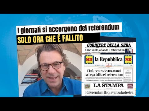 Zuppa di Porro 13 giu 2022 - I giornali si accorgono del referendum solo ora che è fallito