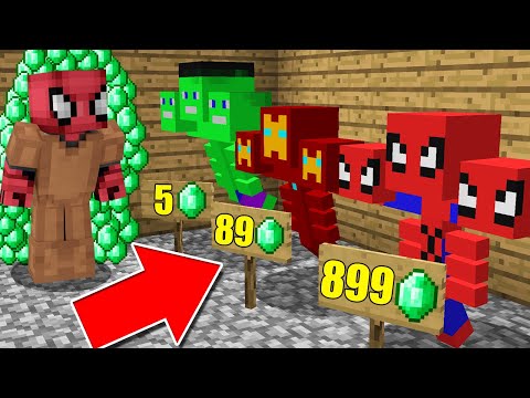FAKİR KAHRAMAN WİTHER SATICISI OLDU! (1 KAHRAMAN 999 ZÜMRÜT!) - Minecraft