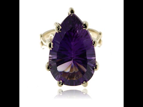 Inel aur 14k model Unic Ametist VVS 21 carate - Eleganta Rafinata