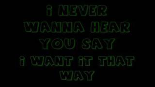 Backstreet Boys-I Want It That Way With Lyrics Backstreet Boys-I Want It That Way With Lyrics