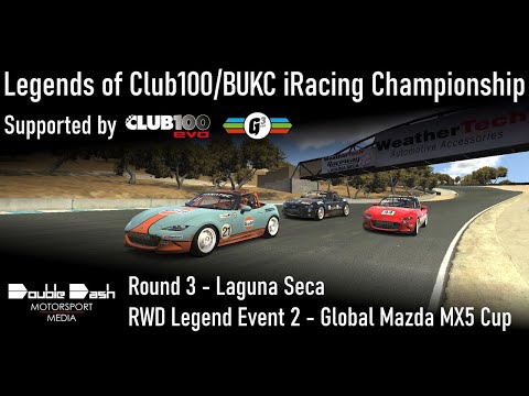2021 Legends of Club100 / BUKC iRacing Championship - Round 3 - WeatherTech Raceway Laguna Seca