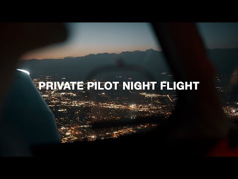 Private Pilot Night Flight in Piper Warrior 180 // Sony a7siii low light
