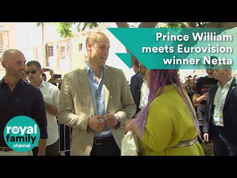 Prince William meets Eurovision winner Netta in Tel Aviv