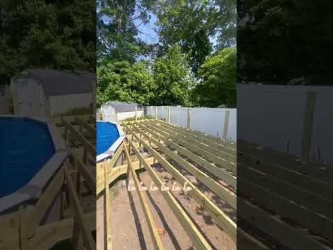 Framing for a new Pool Deck!! #decks  #construction  #backyard  #composite