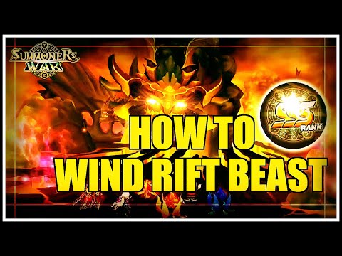 Summoners War | How to Auto SSS Wind Beast with F2P Team - Rift Dungeon Guide