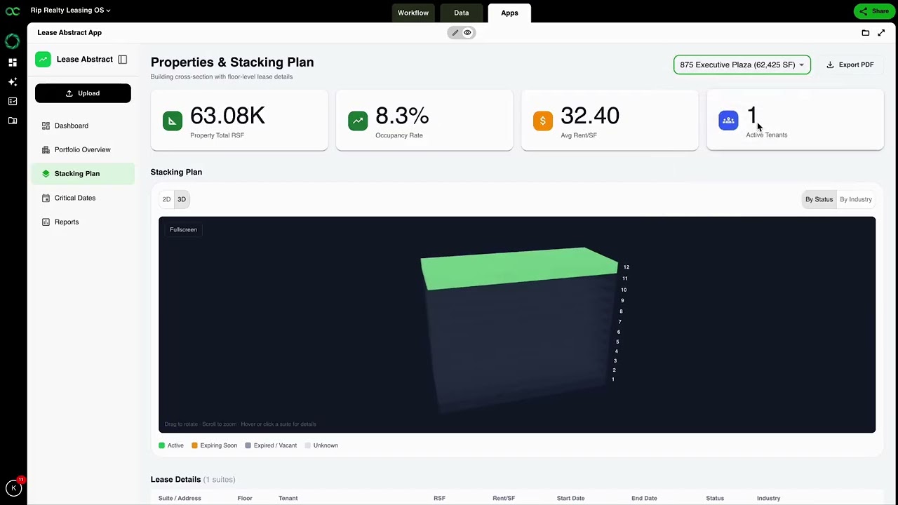 Lease Abstraction demo preview
