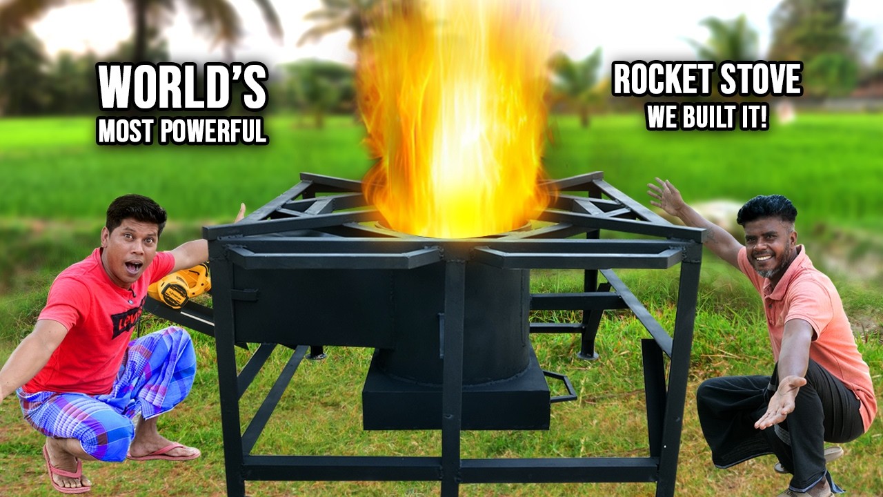 ROCKET STOVE | World’s Largest Rocket Stove | No Need Gas & diesel Wood fire Stove | We Built It