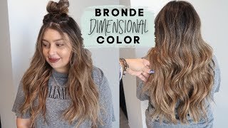 How to create Bronde Hair Color + Color Extensions to Match