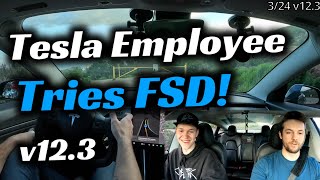 I Took a Tesla Employee for a Ride on FSD! | v12.3