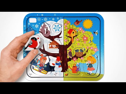 Learn the Four Seasons 🌦🍁❄️🌸 | Animals, Weather & Puzzle Fun for Kids & Toddlers