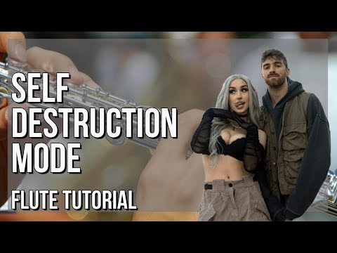 How to play Self Destruction Mode by The Chainsmokers ft bludnymph on Flute (Tutorial)