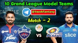 DC vs MI 2nd Match grand league Teams |Dc vs Mi IPL 2022 fantasy prediction|2k Tech Tamil