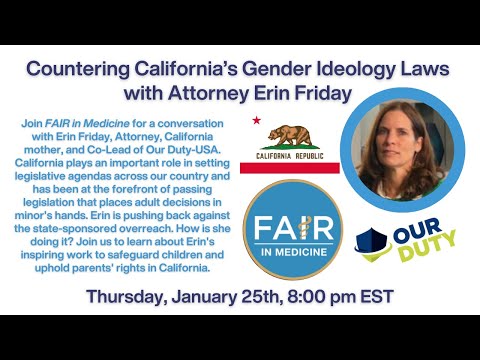 Erin Friday over het bestrijden van Californische genderideologiewetten (Fair For All)