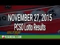 PCSO Lotto Results November 27, 2015 (6/58, 6 ...