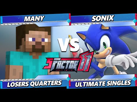 S Factor 11 TOP 8 - Many (Steve) Vs. Sonix (Sonic) Smash Ultimate - SSBU