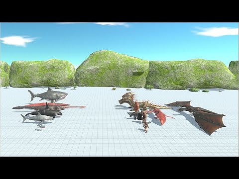 Aquatics vs Fantasy with Jet Engine - Animal Revolt Battle Simulator