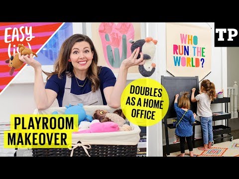 Playroom makeover: organize toys & decorate on a...