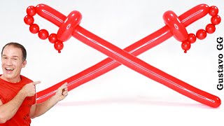 BALLOON SWORD 😊 balloon animals for beginners ✨ how to make a balloon sword ⚔ balloon art