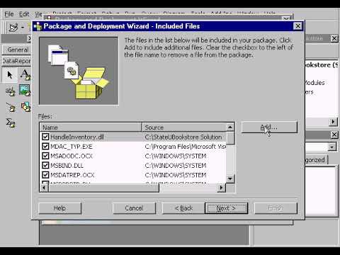 Using The Package And Deployment Wizard