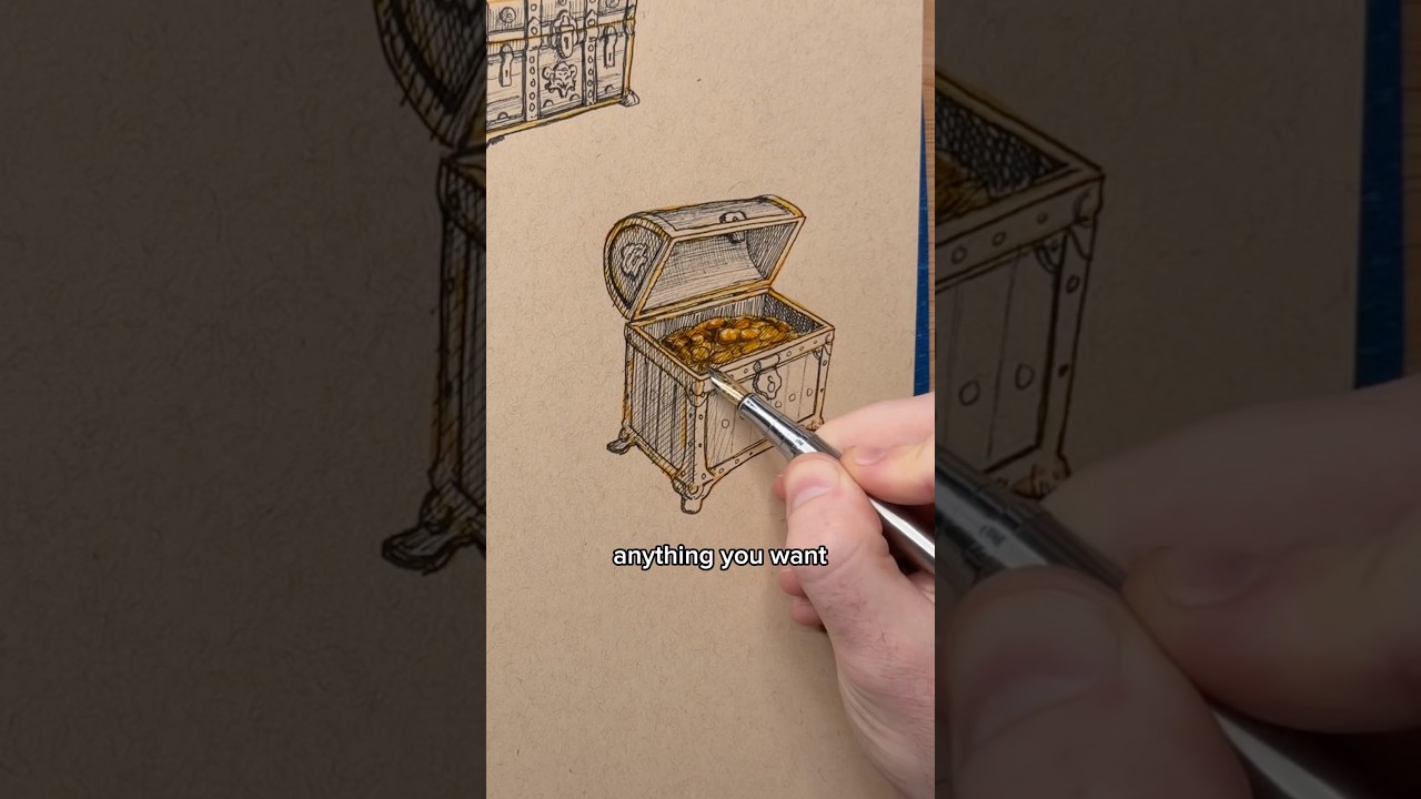 Discovering a treasure chest.