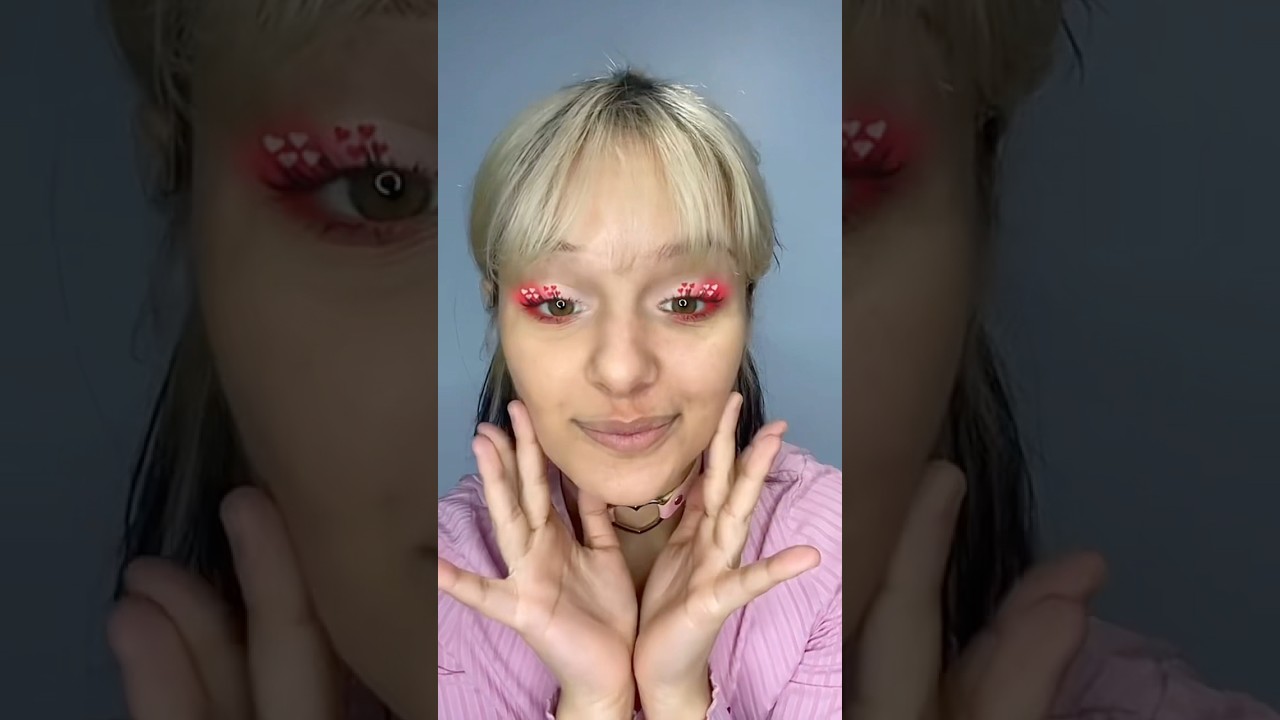 Valentine’s filters pick my makeup! 👀 #valentinemakeup #valentinesdaylook #valentine #makeuplook