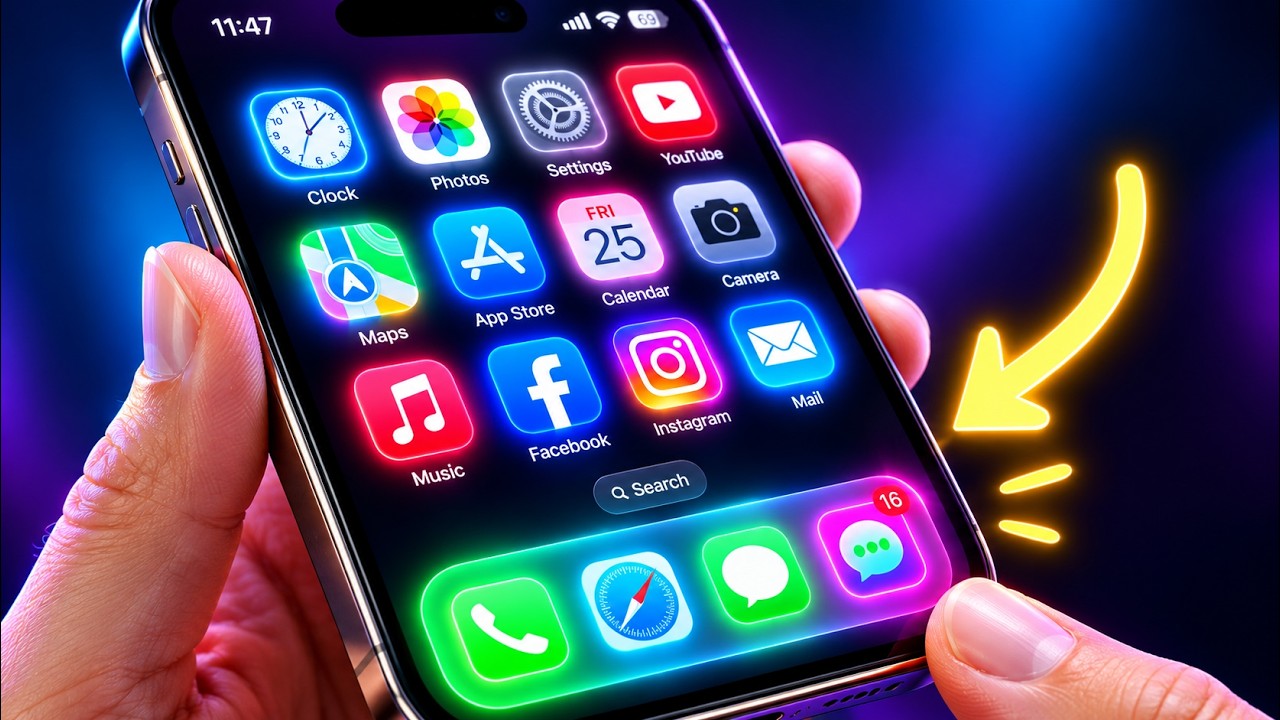 چرا آیکون های اپلیکیشن iOS 27 من درخشان هستند؟
