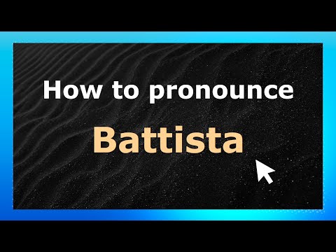 How to Pronounce Battista (French Pronunciation / France) | Pronounce Names
