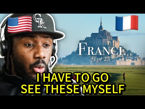 American reacts to Top 25 Places To Visit in France - Travel Guide
