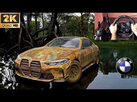 Rebuilding BMW M4 G82 Competition | Forza Horizon 5 Steering Wheel Gameplay