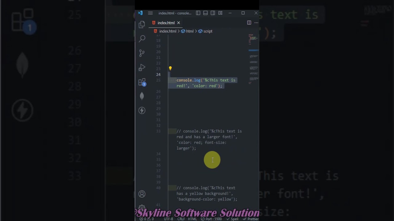 How to Add Colors to JavaScript Console Outputs #shots