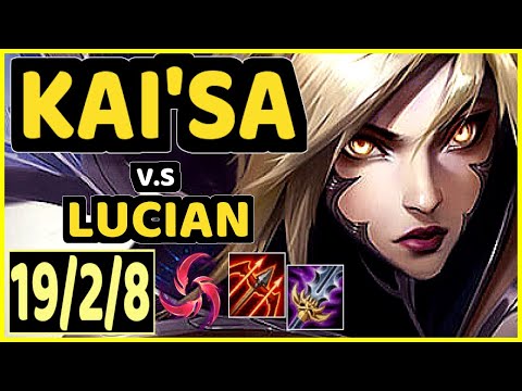 RIKARA (KAI'SA) vs LUCIAN - 19/2/8 KDA BOTTOM ADC CHALLENGER GAMEPLAY - NA