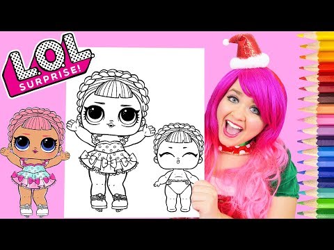 Coloring LOL Surprise Ice Sk8er & Lil Sister Coloring Page Prismacolor Pencils | KiMMi THE CLOWN Video