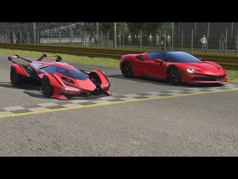 Lamborghini V12 Vision GT vs Ferrari SF90 Stradale at Monza Full Course