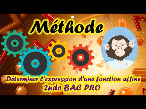2nde BAC PRO - Maths - Déterminer l'expression d'une fonction affine