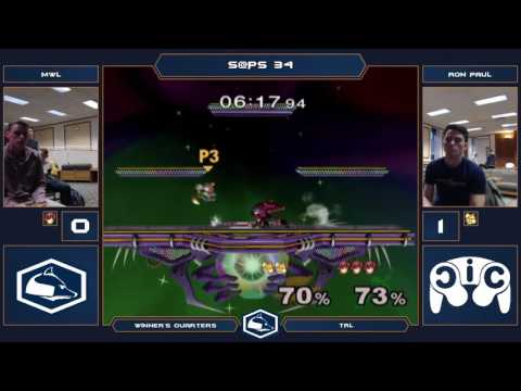 S@PS 34 Melee Singles - MWL (Falco/Marth) vs Ron Paul (Fox) - Winner's Quarters