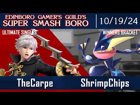 Smash Boro 74 WR1 - TheCarpe (Robin) Vs. ShrimpChips(Greninja, Incineroar) - Ultimate