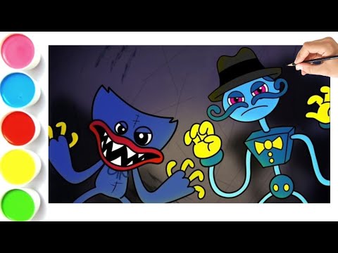 How to Draw Daddy Long Legs from Poppy Playtime - Huggy Wuggy Drawing - DADDY LONG LEGS DRAWING