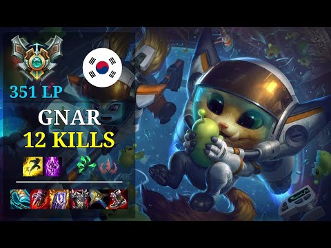 Gnar Top vs Viego - 12 kills - 나는개선할것이다 KR Grandmaster (351 LP) Patch 11.3