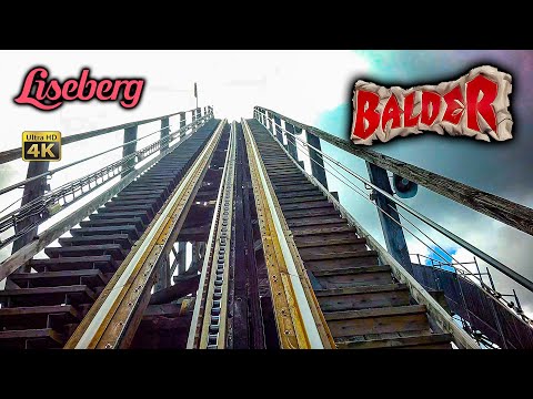 2023 Balder Roller Coaster On Ride Front Seat 4K POV Liseberg Sweden